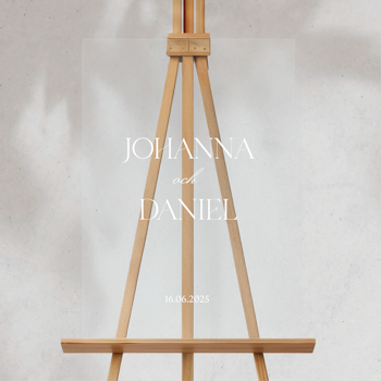 Välkomstskylt - Johanna - Akryl
