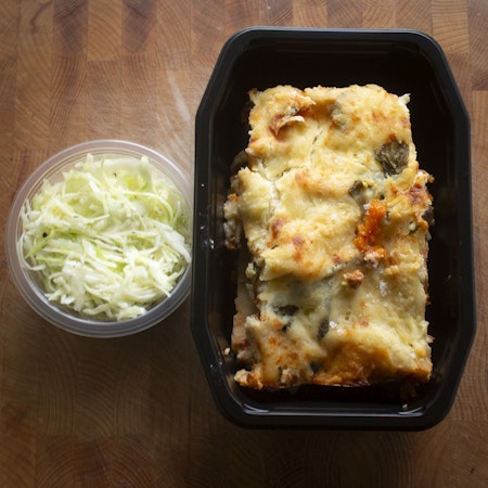 Mackans Lasagne med vitkålssallad