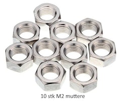M2 mutter 10 stk
