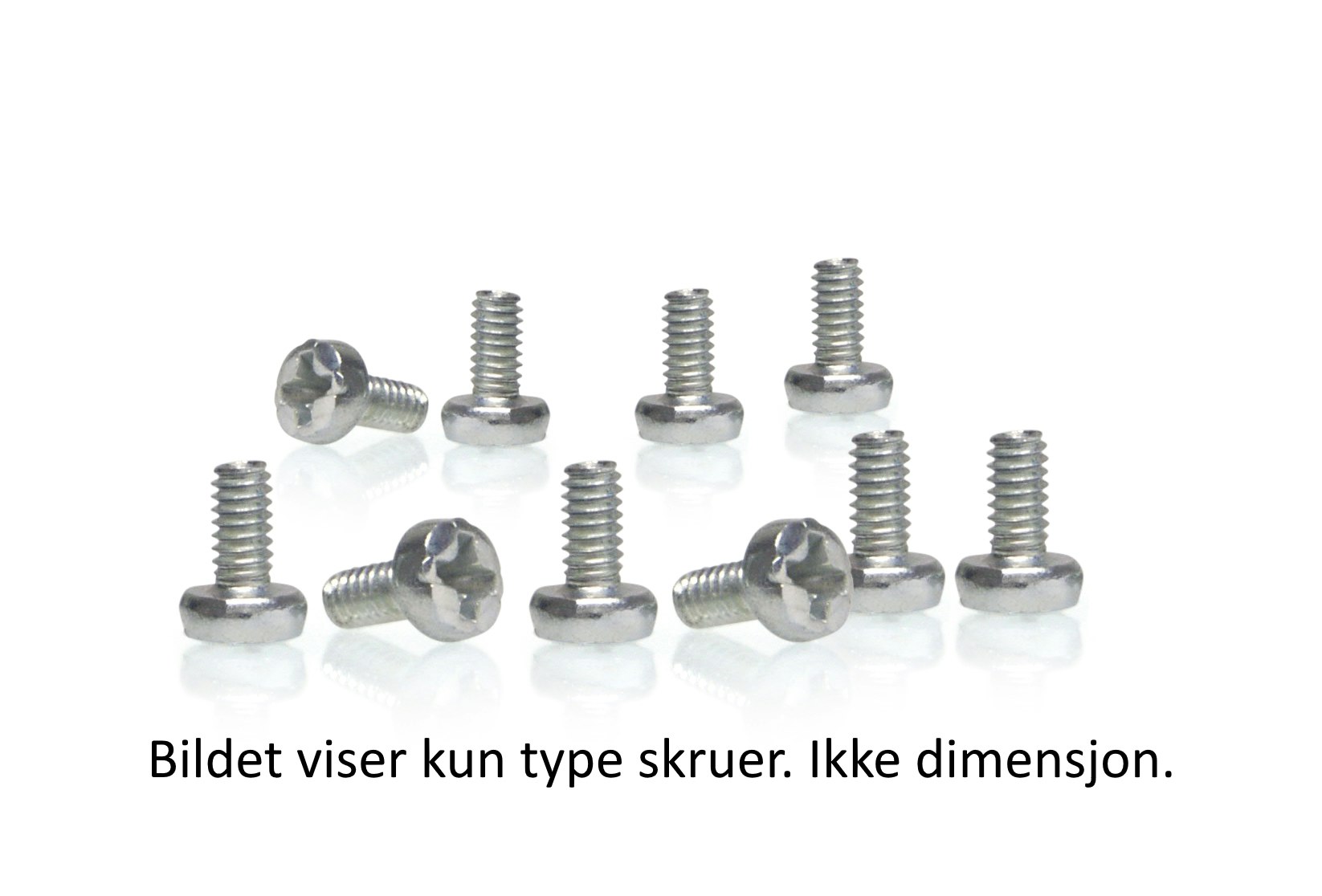M3 5 mm maskinskruer 10 stk