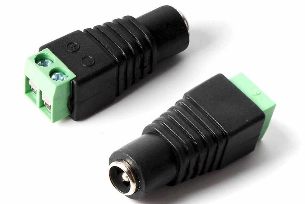 Overgang fra kabel til 2,5 mm DC kontakt