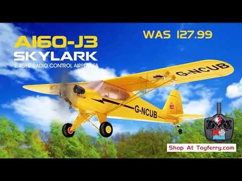 J3 Cub Pro 2,4 gHz Gyro 65 cm Ready to Fly rød LED RTF
