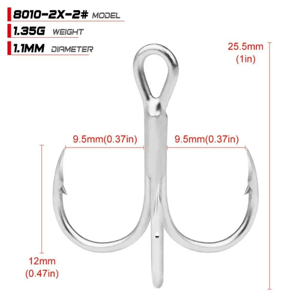 Fiskekrok 3-arms 57 kg for saltvannsfiske