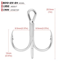 Fiskekrok 3-arms 57 kg for saltvannsfiske