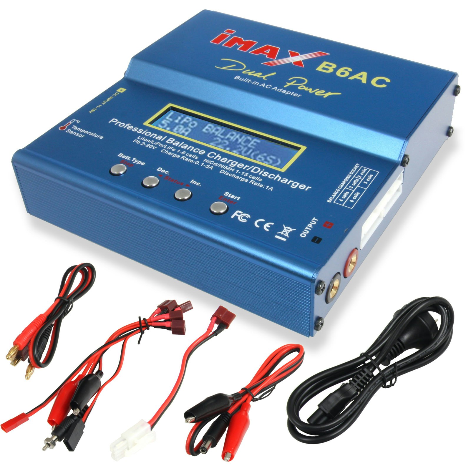 IMAX B6-AC/DC Charger 1-6 Cells LiPo, LiIon, LiFe, NiMh, NiCad, Pb