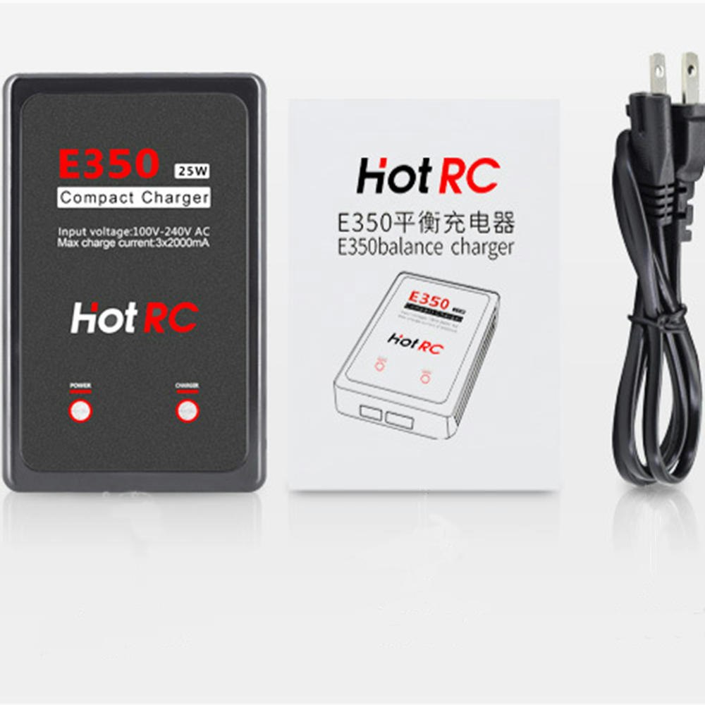 HOTRC E350 25W 2 amp 2 - 3S 220V Lipo Balance Charger