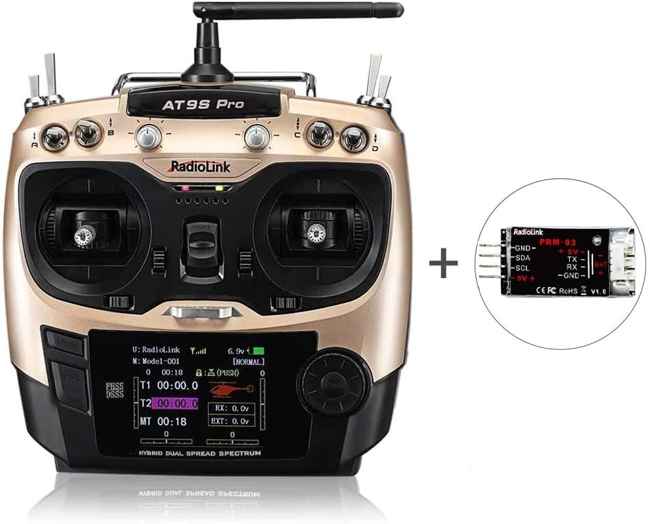 Radiolink AT9S Pro 2.4GHz 10/12CH TX with DSSS&FHSS RX