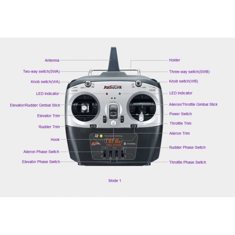 Radiolink T8FB Blue Tooth 8 ch 2,4 gHz radio system