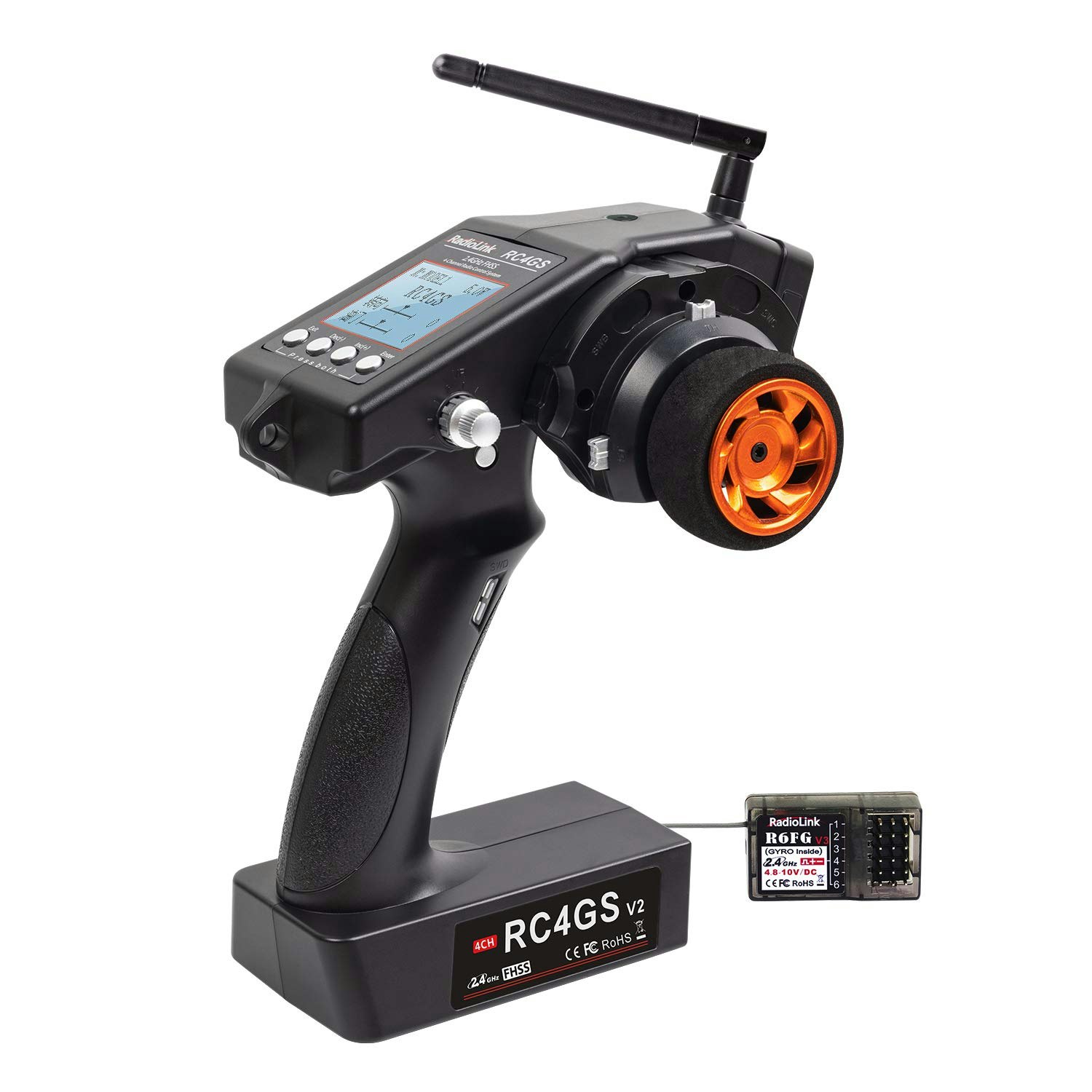 RadioLink RC4GS V2 2.4G 4CH med Gyro