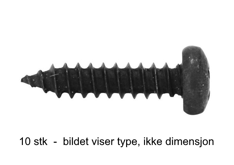 M1,0 8 mm selvgjengende skruer 10 stk