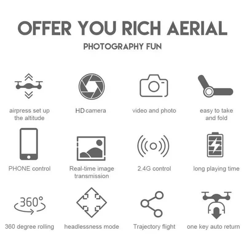 4K Foldable Drone HD Dual Camera RTF