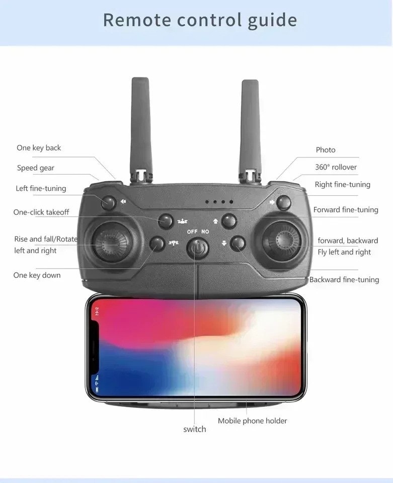 4K Foldable Drone HD Dual Camera RTF