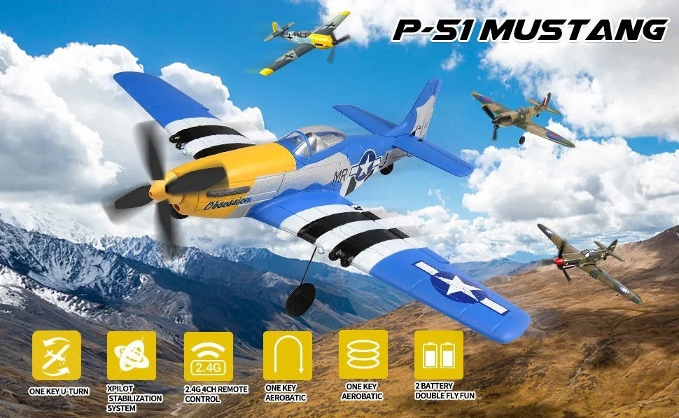 P51 Mustang 2.4 Ghz 4 ch 6 Axis gyro RTF