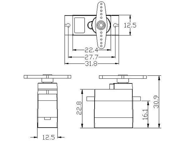 15 grams analog mini servo