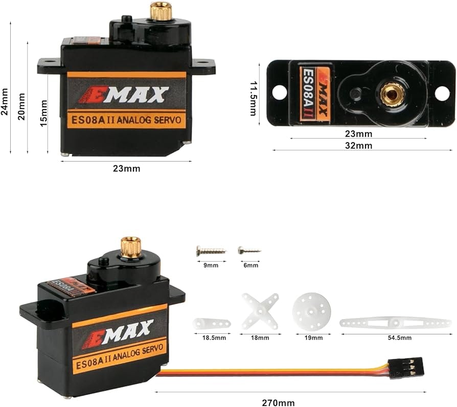 EMAX ES08MAII 12g Metal Gear Servo