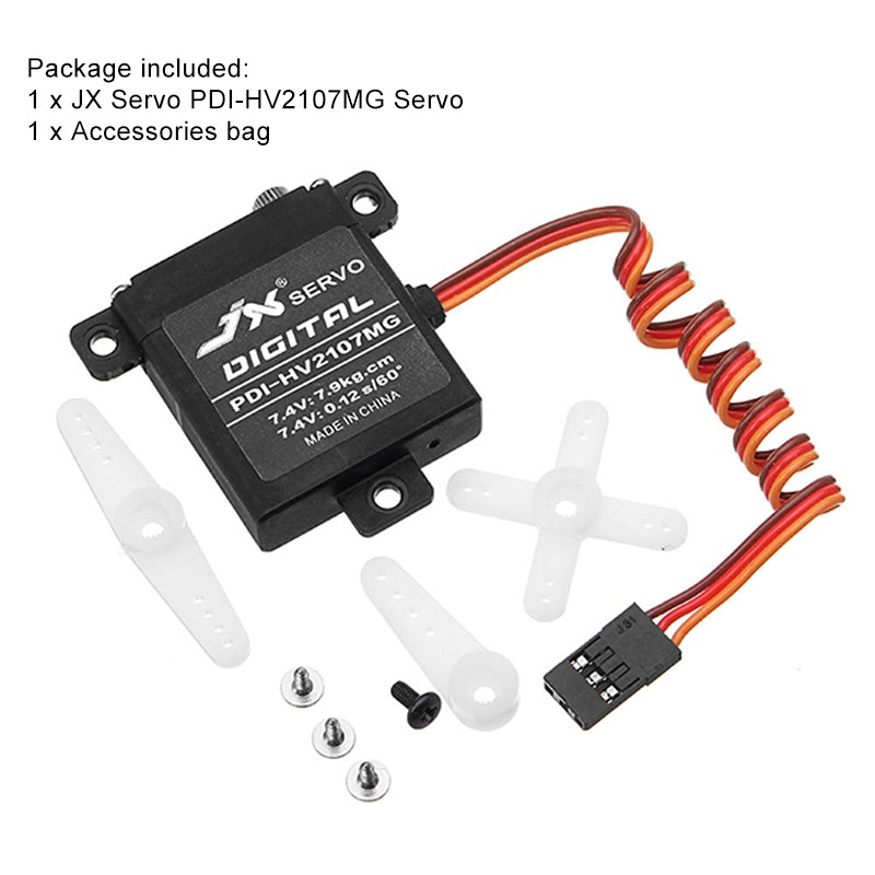 JX PDI-HV2107MG Digital Metal Gear Slim vingeservo 7,9 kg