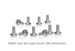 M1,2 3 mm maskinskruer 10 stk