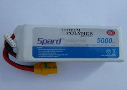 Spard 6S 22,2V 5000 mAh 50C XT90 antispark plugg