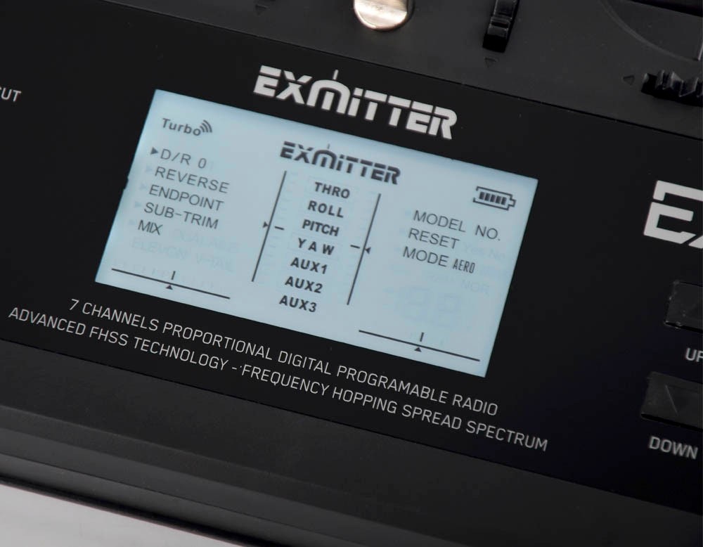 Exmitter EX7 2.4GHz FHSS 7-Channel Radio W/LCD Screen