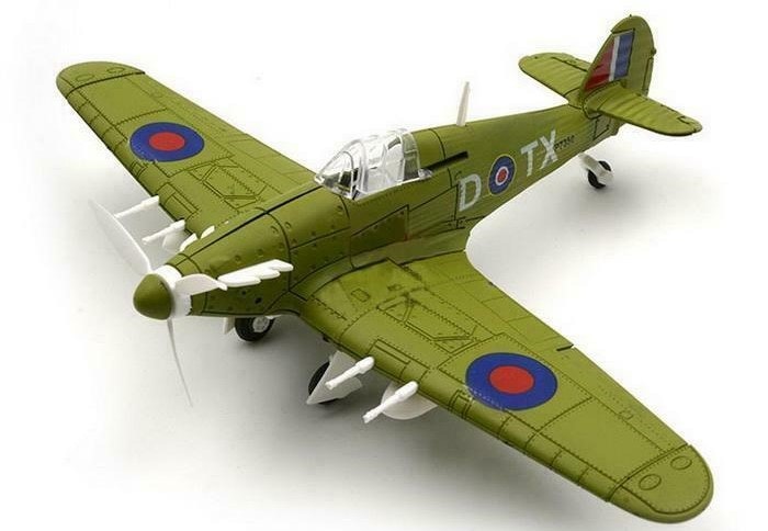 Hawker Hurricane WW2 fighter plastbyggesett