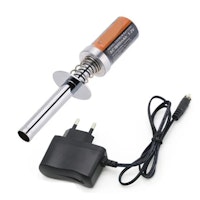 Gløder for glødeplugg 1,5 volt med lader