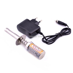 Gløder for glødeplugg 1,5 volt med lader