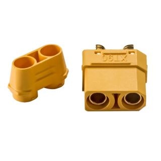 Amass XT90 Batteriside Female plug med koblingslokk