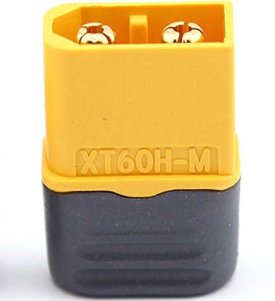 Amass XT60 Regulatorside Male plug med koblingslokk