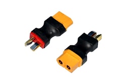 Overgang XT60 female til T-plugg/Deans male
