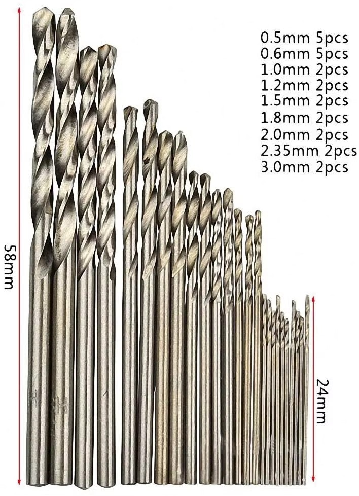 Miniatyr Bor Set High Speed Steel 25 stk