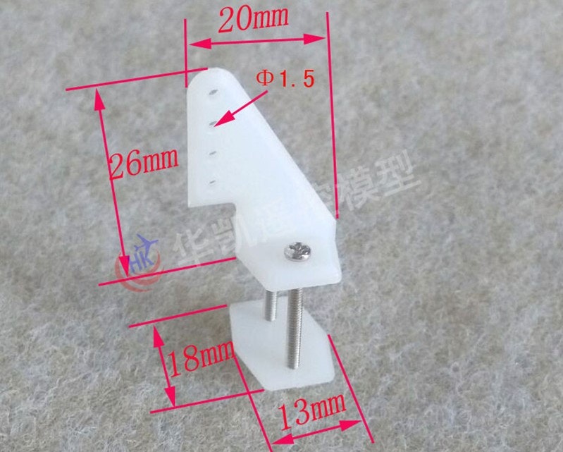 Rorhorn 17,5 x 26 mm med 2 x 20 mm festeskruer