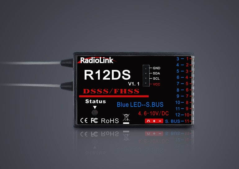 Radiolink 2.4GHz R12DS 12 Ch Receiver SBUS/PWM DSSS&FHSS