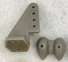 Rorhorn 20 x 27 mm med M2 x 10 mm festeskruer