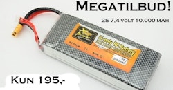 2S 7,4 volt 25C 10000 mAh LiPo