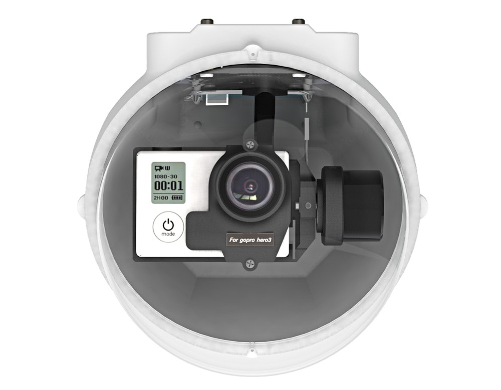 Kameradome med gimbal for FPV