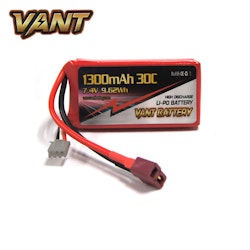 2S 7,4v 1300mah LiPo 30C T-plugg