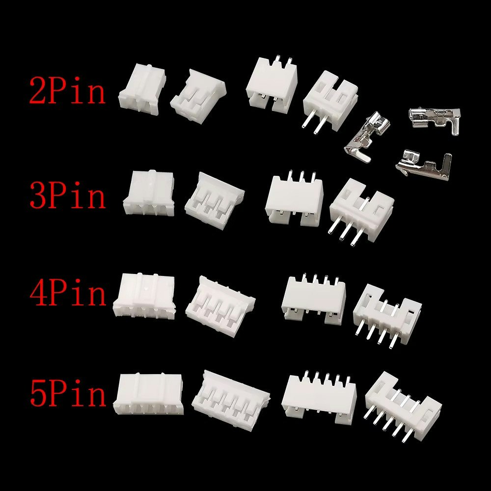 JST PH 2,0 2, 3, 4, 5 pin hann hun plugg