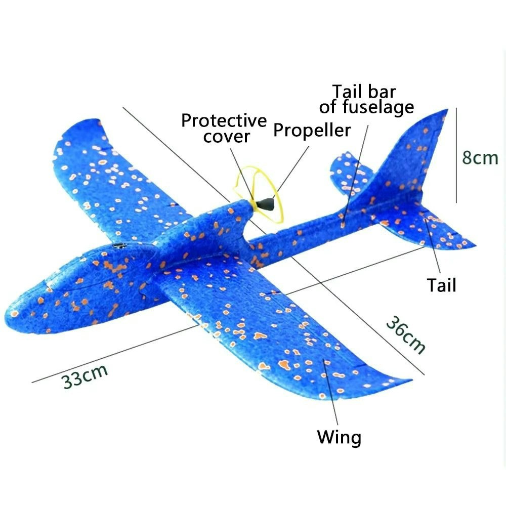 Kastefly glider med motor og lysdioder - lang flytid!