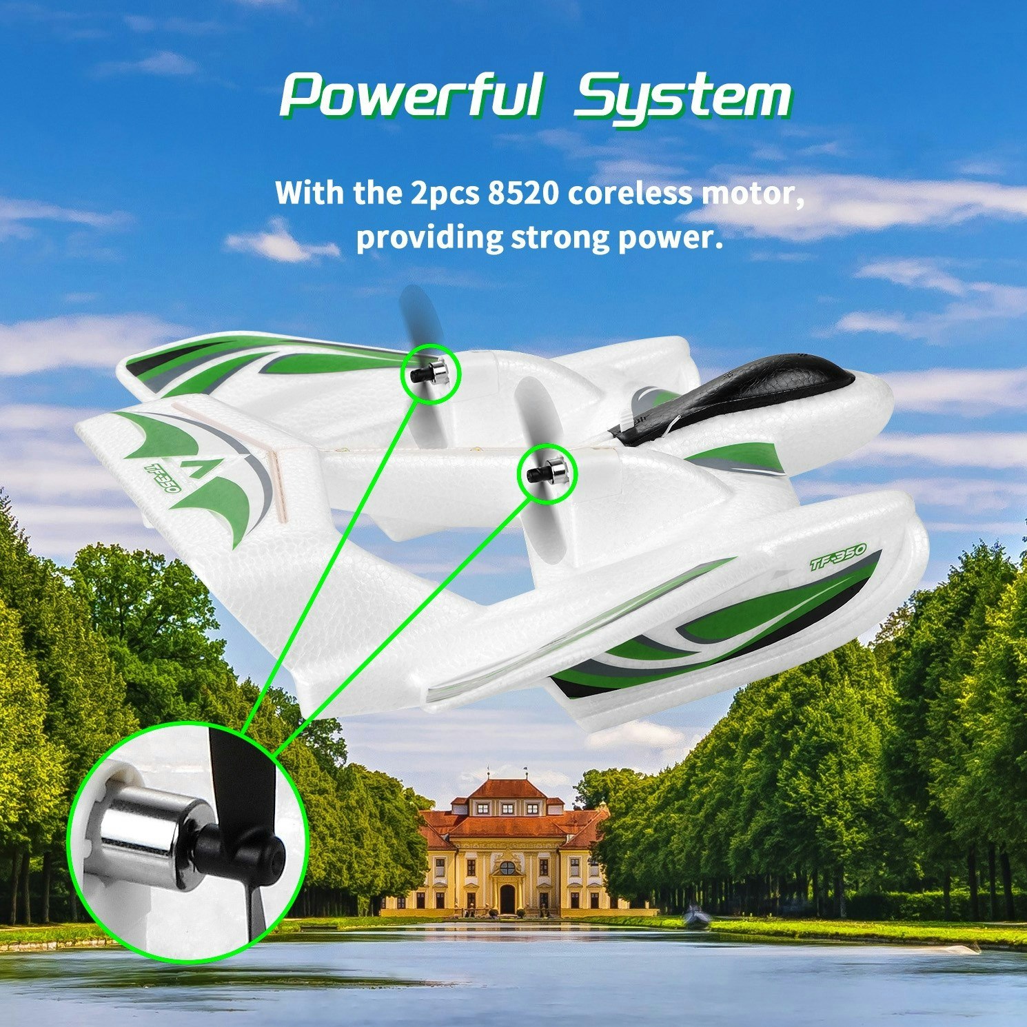 Top RC Hobby TF-350 RTF LED amfibiefly