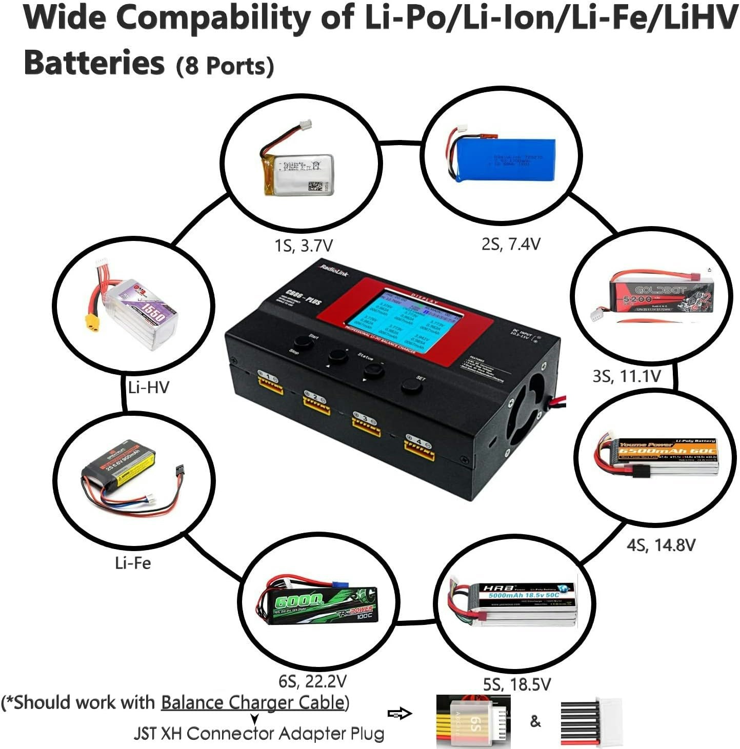 Radiolink CB86 Pro 8 ports Pro Charger 1-6S LiPo/LiIon/LiFe