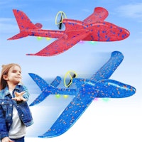 Kastefly glider med motor og lysdioder - lang flytid!