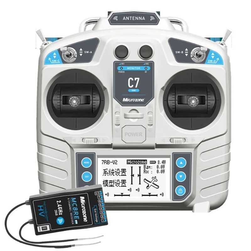 MC7 2.4GHz FHSS 8-Channel Radio W/LCD Screen