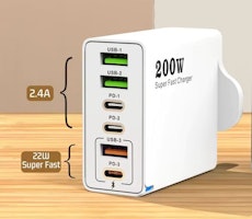 USB PD 200 watt nettadapter