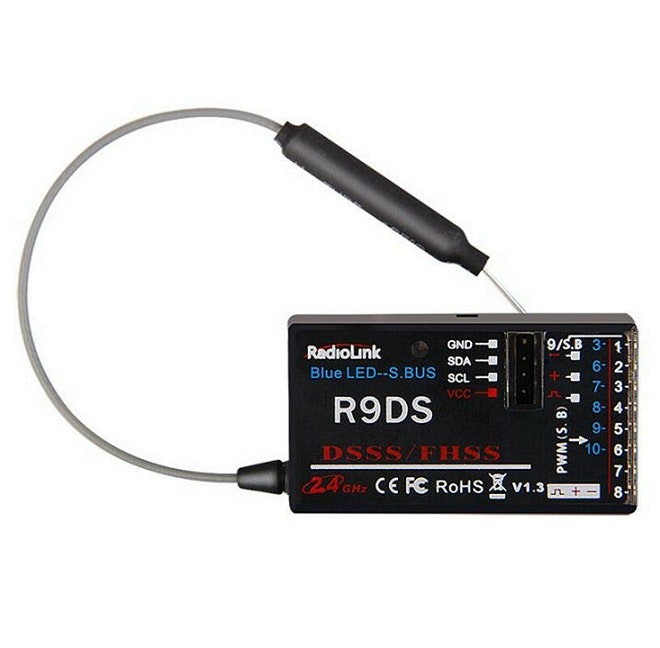 Radiolink R9DS 2,4 GHz DSSS & FHSS SBUS/PWM mottaker
