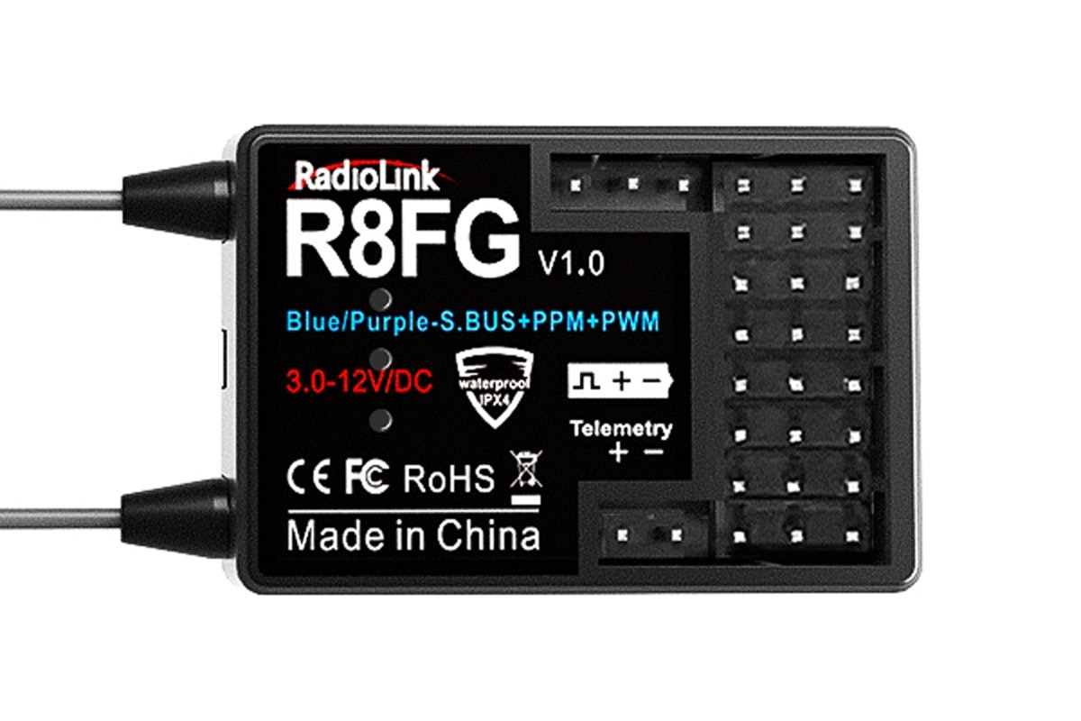 Radiolink R8FG 2,4 Ghz 8 Ch mottaker Gyro Telemetri SBUS/PWM/PPM
