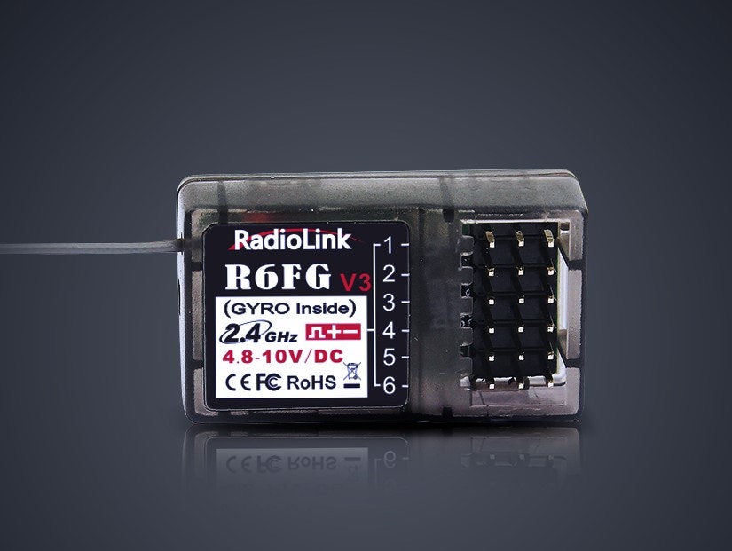 RadioLink R6FG V3 2.4G 6CH FHSS Gyro Mottaker