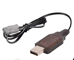 8,4 volt 250 mA USB lader for NiCad og NiMh batteri