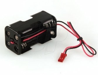 Batterikassett JST plugg 4 stk AA batterier