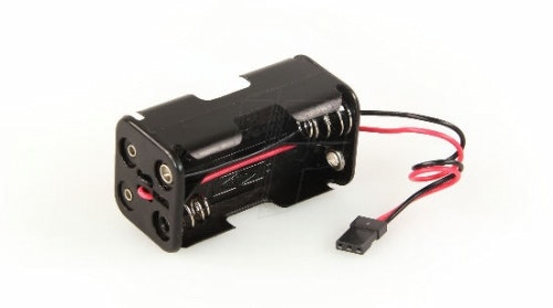 Batterikassett servo plugg 4 stk AA batterier