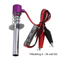 Gløder for glødeplugg 1,5 volt 6 - 24 volt DC strømkilde